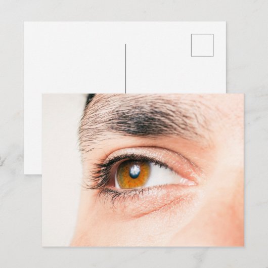 Close-up van menselijk oog briefkaart (Voorkant / Achterkant)