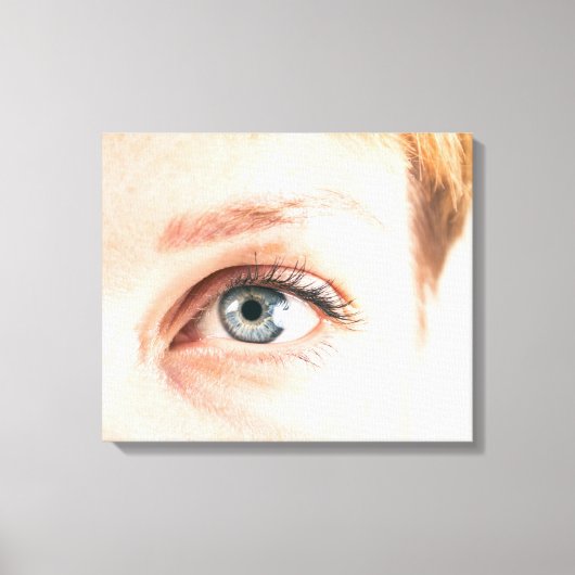 Close-up van menselijk oog canvas afdruk (Voorkant)