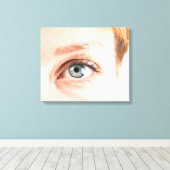 Close-up van menselijk oog canvas afdruk (Insitu (Houten vloer))