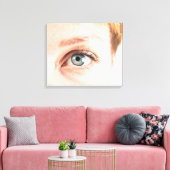 Close-up van menselijk oog canvas afdruk (Insitu (Woonkamer))
