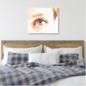 Close-up van menselijk oog canvas afdruk (Insitu (Slaapkamer))