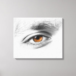 Close-up van menselijk oog canvas afdruk
