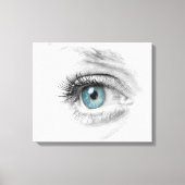 Close-up van menselijk oog canvas afdruk (Voorkant)