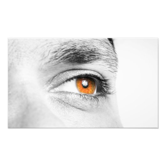 Close-up van menselijk oog foto afdruk (Voorkant)