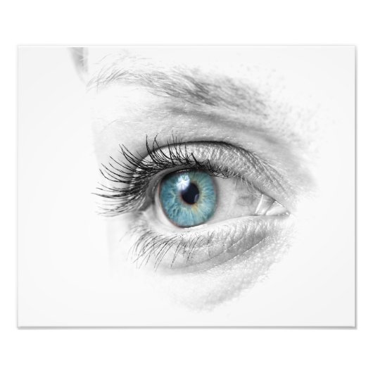 Close-up van menselijk oog foto afdruk (Voorkant)