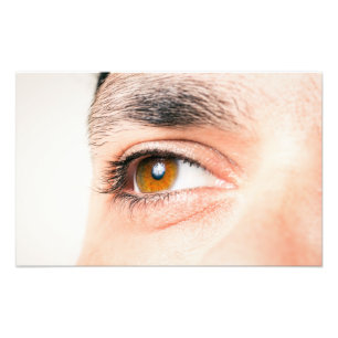 Close-up van menselijk oog foto afdruk
