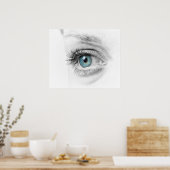 Close-up van menselijk oog poster (Keuken)