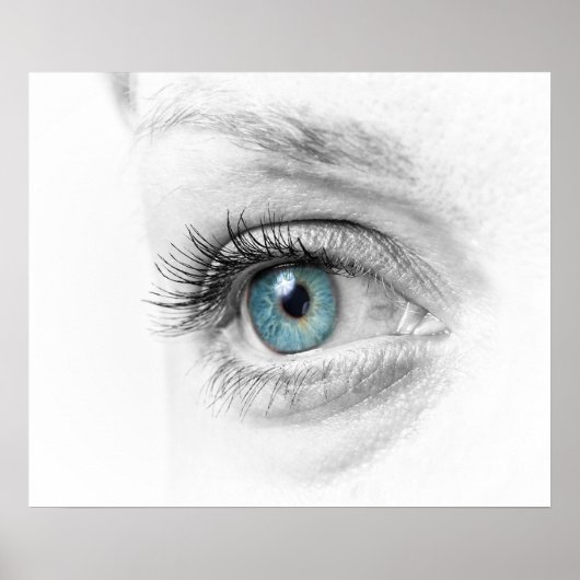 Close-up van menselijk oog poster (Voorkant)