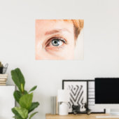 Close-up van menselijk oog poster (Thuiskantoor)