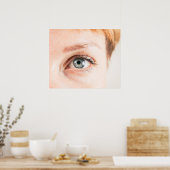 Close-up van menselijk oog poster (Keuken)