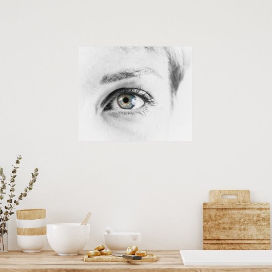 Close-up van menselijk oog poster (Keuken)