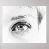 Close-up van menselijk oog poster (Voorkant)