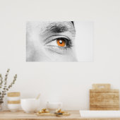Close-up van menselijk oog poster (Keuken)