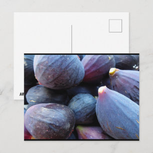 Close-up van paarse vijgenfruit briefkaart