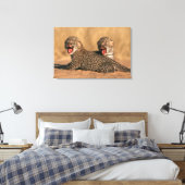 Close-up van pasgeboren luipaard (Panthera Pardus) Canvas Afdruk (Insitu (Slaapkamer))