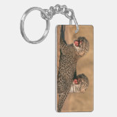 Close-up van pasgeboren luipaard (Panthera Pardus) Sleutelhanger (Voorkant Links)