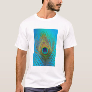 Close-up van pauwenveer t-shirt