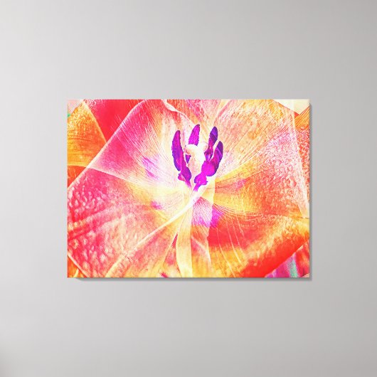 Close-up van Red Tulip Abstract Canvas Afdruk (Voorkant)