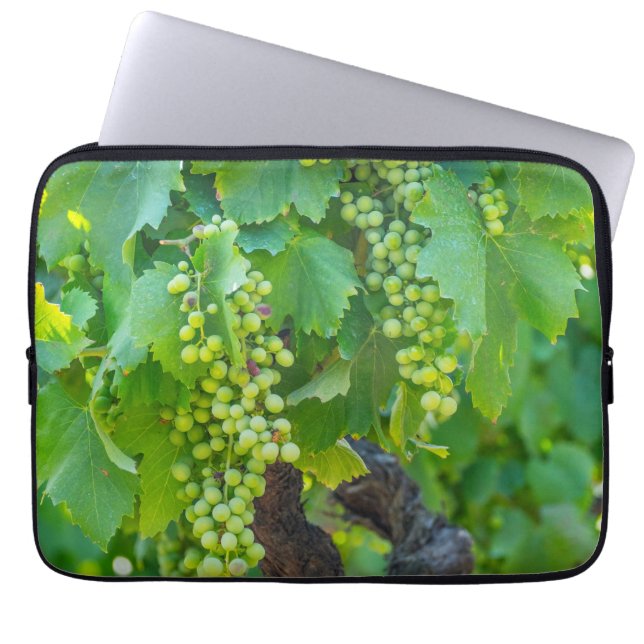 Close-up van rijpende druiven laptop sleeve (Voorkant)