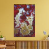 Close-up van rode mos agaat plaat canvas afdruk (Insitu (Woonkamer))