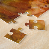 Close-up van roze koraal legpuzzel (Zijkant)