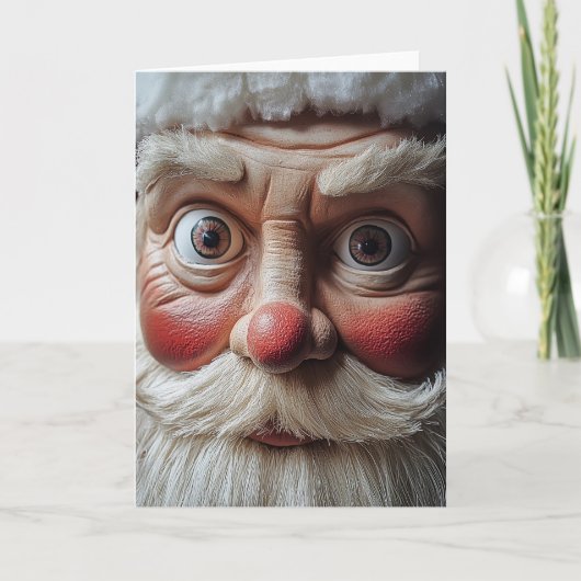Close-up van Santa's verraste gezicht (Voorkant)