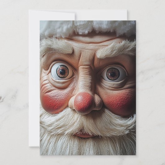 Close-up van Santa's verraste gezicht Kaart (Voorkant)