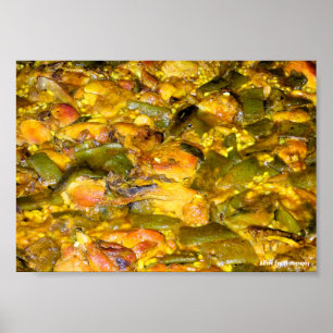 Close-up van Spaanse Paella Poster