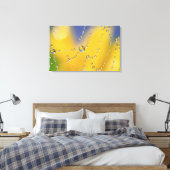 Close-up van spinnenweb met dauwdruppels canvas afdruk (Insitu (Slaapkamer))