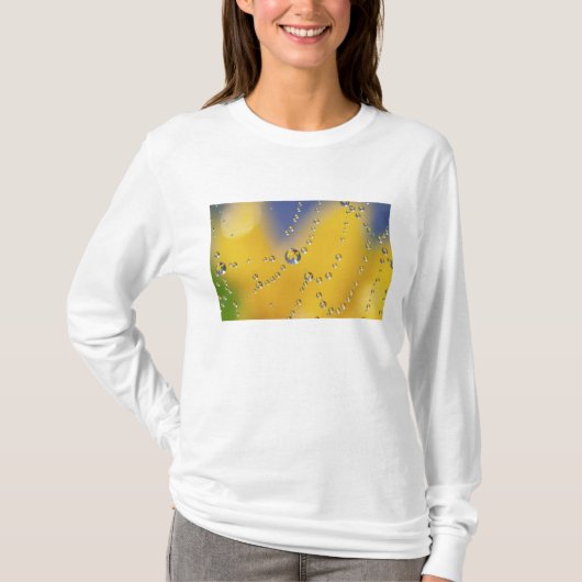 Close-up van spinnenweb met dauwdruppels t-shirt (Voorkant)