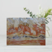 Close-up van versteend hout bedankkaart (Staand voorkant)