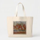 Close-up van versteend hout grote tote bag (Voorkant)