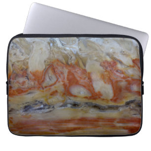 Close-up van versteend hout laptop sleeve