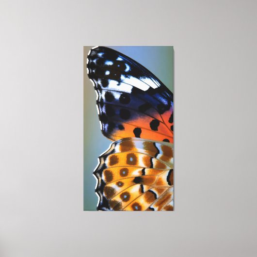 Close-up van vlinder vleugels canvas afdruk (Voorkant)