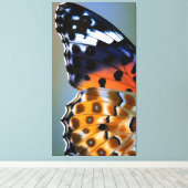 Close-up van vlinder vleugels canvas afdruk (Insitu (Houten vloer))