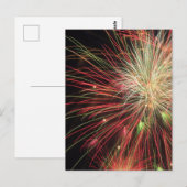 Close-up van vuurwerk briefkaart (Voorkant / Achterkant)