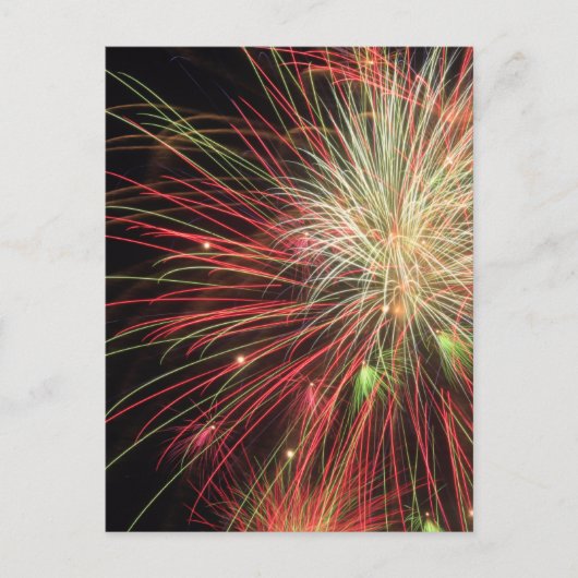Close-up van vuurwerk briefkaart (Voorkant)