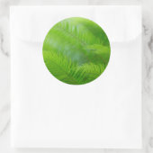 Close-up van zwaardvaren ronde sticker (Tas)