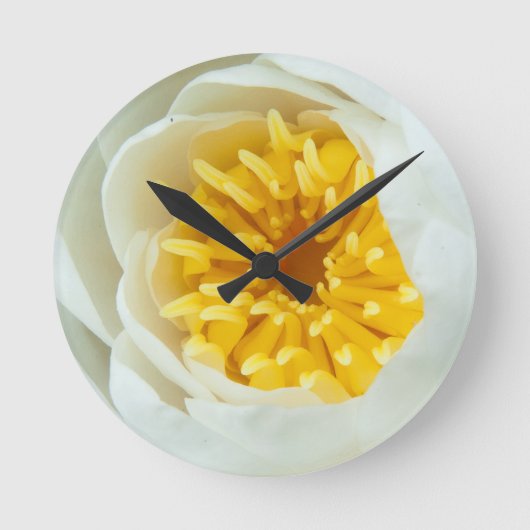 Close-up Water Lilly Ronde Klok (Voorkant)