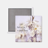 Close-up Witte Dogwood bloesem kunst foto Magneet (Voorkant / Achterkant)