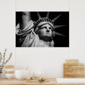 Close-up zwart-wit beeld van het Vrijheidsbeeld Ne Poster (Keuken)