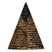 Close-up zwarte slang huidtextuur feesthoedjes (Achterkant)