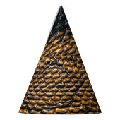 Close-up zwarte slang huidtextuur feesthoedjes (Links)