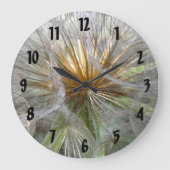 Close-upfoto van binnenin een paardenbloem-klok grote klok (Voorkant)