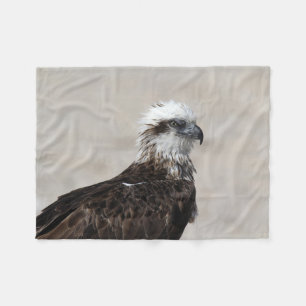 Close-upfoto van een visarend fleece deken