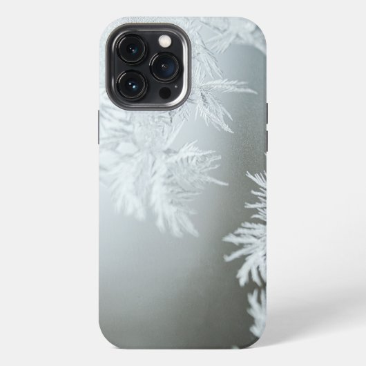 Close-upopname van sneeuwvlokken iPhone hoesje (Achterkant)