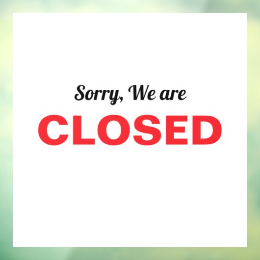  Close Window Cling voor elke ruimte Raamsticker (Vel 3)