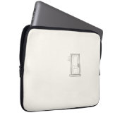 Closed Door/ Calm Line Art/ Electronics Bag Laptop Sleeve (Voorkant Rechts)