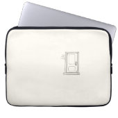 Closed Door/ Calm Line Art/ Electronics Bag Laptop Sleeve (Voorkant)