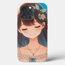 Closed Eyes Girl　iPhone / iPad ケース